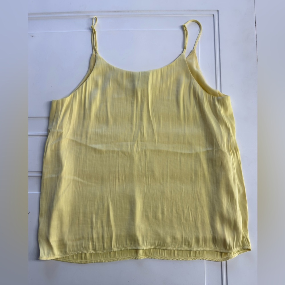 Rachel Zoe Women’s Sz Small Yellow Satin Feel Spaghetti Strap Camisole Tank Top - Picture 5 of 6
